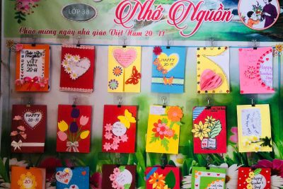 SẮC MÀU TRI ÂN TỪ NHỮNG SẢN PHẨM SÁNG TẠO CỦA HỌC SINH